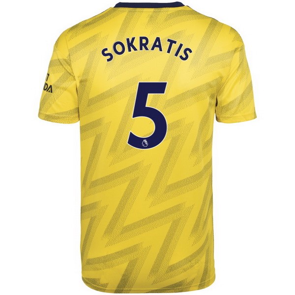 Camiseta Arsenal NO.5 Sokratis Replica Segunda Ropa 2019/20 Amarillo